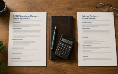 In-House B-BBEE Officer vs Consultant: What SA Corporates Should Actually Compare (2026 Guide)