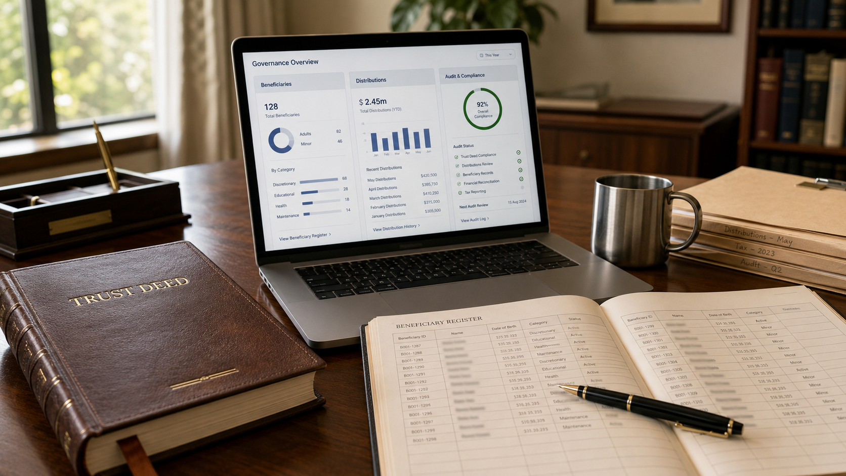 employee-benefit-trust-deed broad-based ownership schemes B-BBEE — device-and-object view of trust deed and beneficiary register